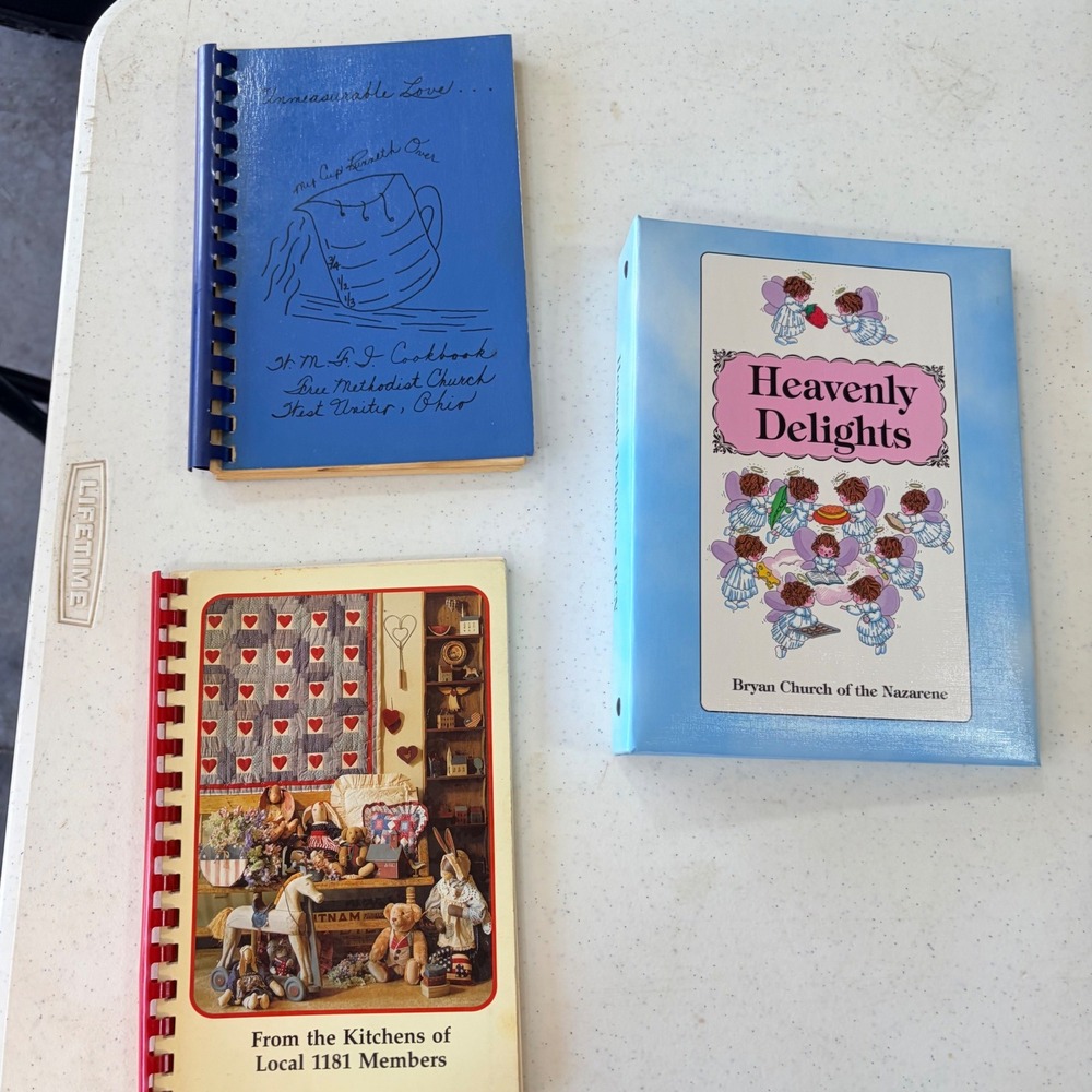 Vintage Ohio Small Town Community Cookbooks Lot of 3